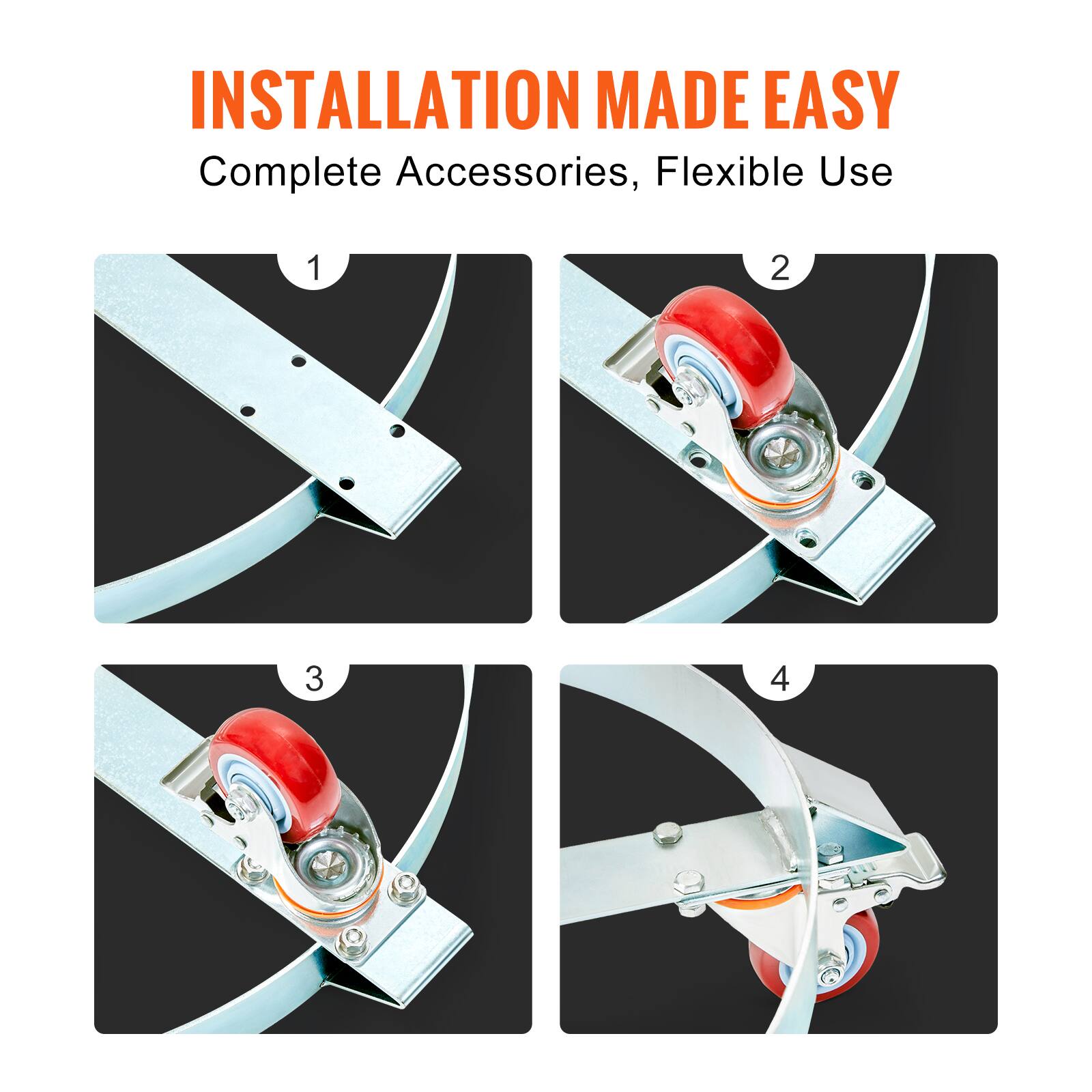 INSTALLATION MADE EASY  
Complete Accessories, Flexible Use  

1  
2  
3  
4