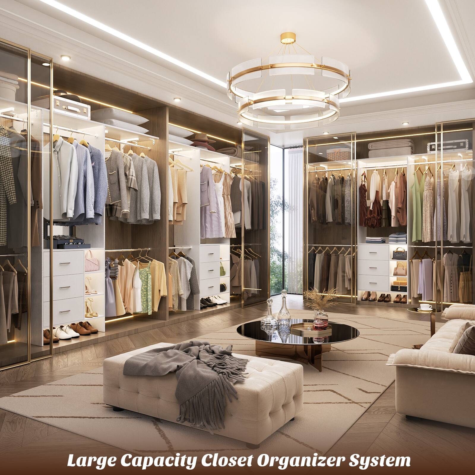 Large Capacity Closet Organizer System