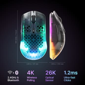 SteelSeries Aerox 3 Wireless Gen 2 RGB 26K Optical Gaming Mouse SteelSeries Aerox 3 Wireless Gen 2 RGB 26K Optical Gaming Mouse