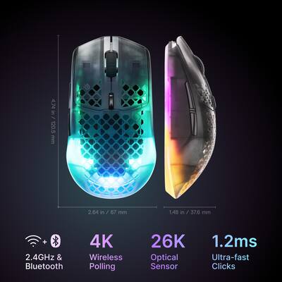 SteelSeries Aerox 3 Wireless Gen 2 RGB 26K Optical Gaming Mouse SteelSeries Aerox 3 Wireless Gen 2 RGB 26K Optical Gaming Mouse