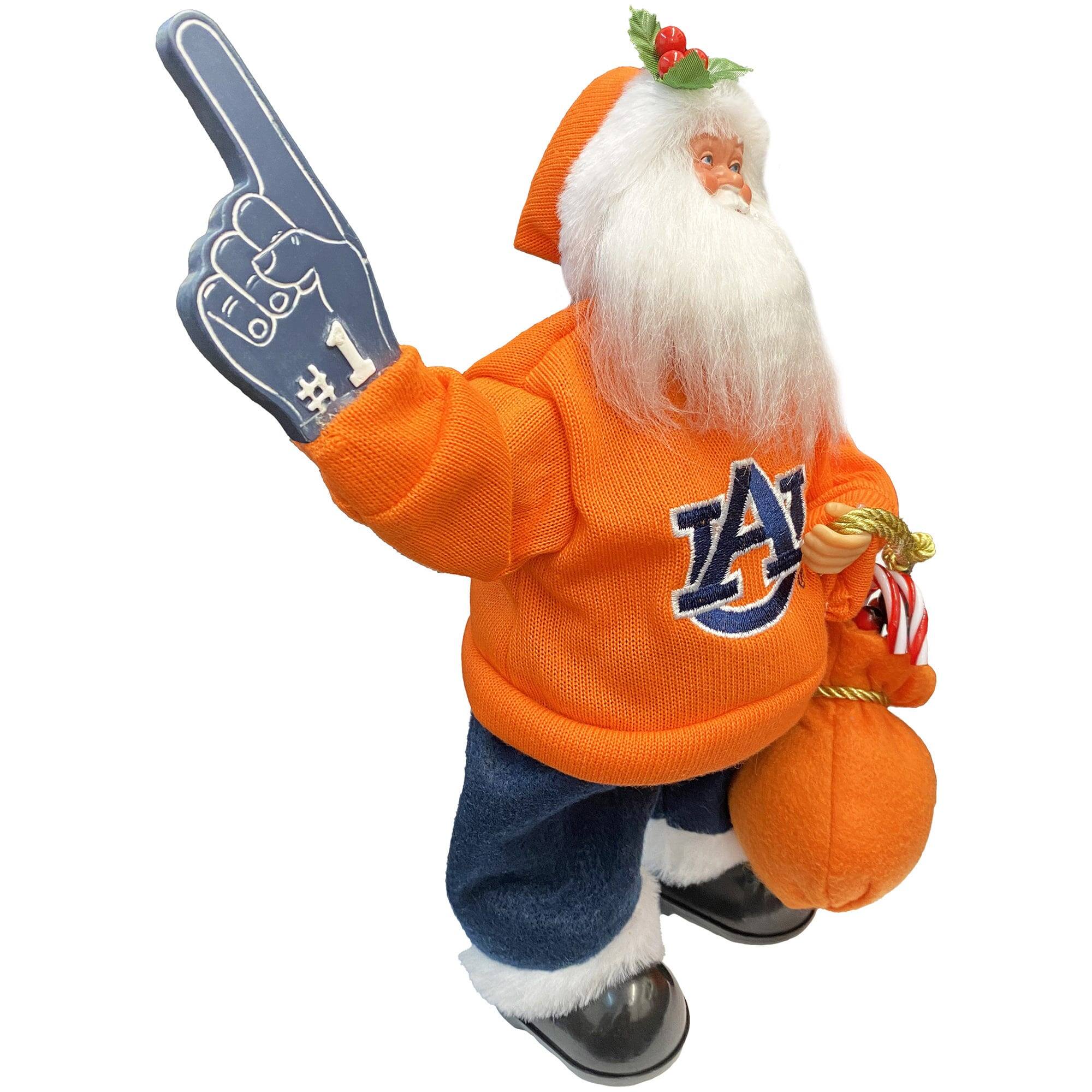 Alt View 3. Santa's Workshop - Auburn Tigers 12" Animated Musical Santa - Orange.