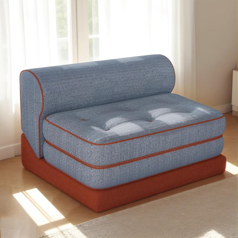 wowmax - 3 in 1 Convertible Sleeper Sofa Bed 48" W 71" L Futon Sofa Bed Folding Couch, Ideal for Small Spaces, Living Room - Gray