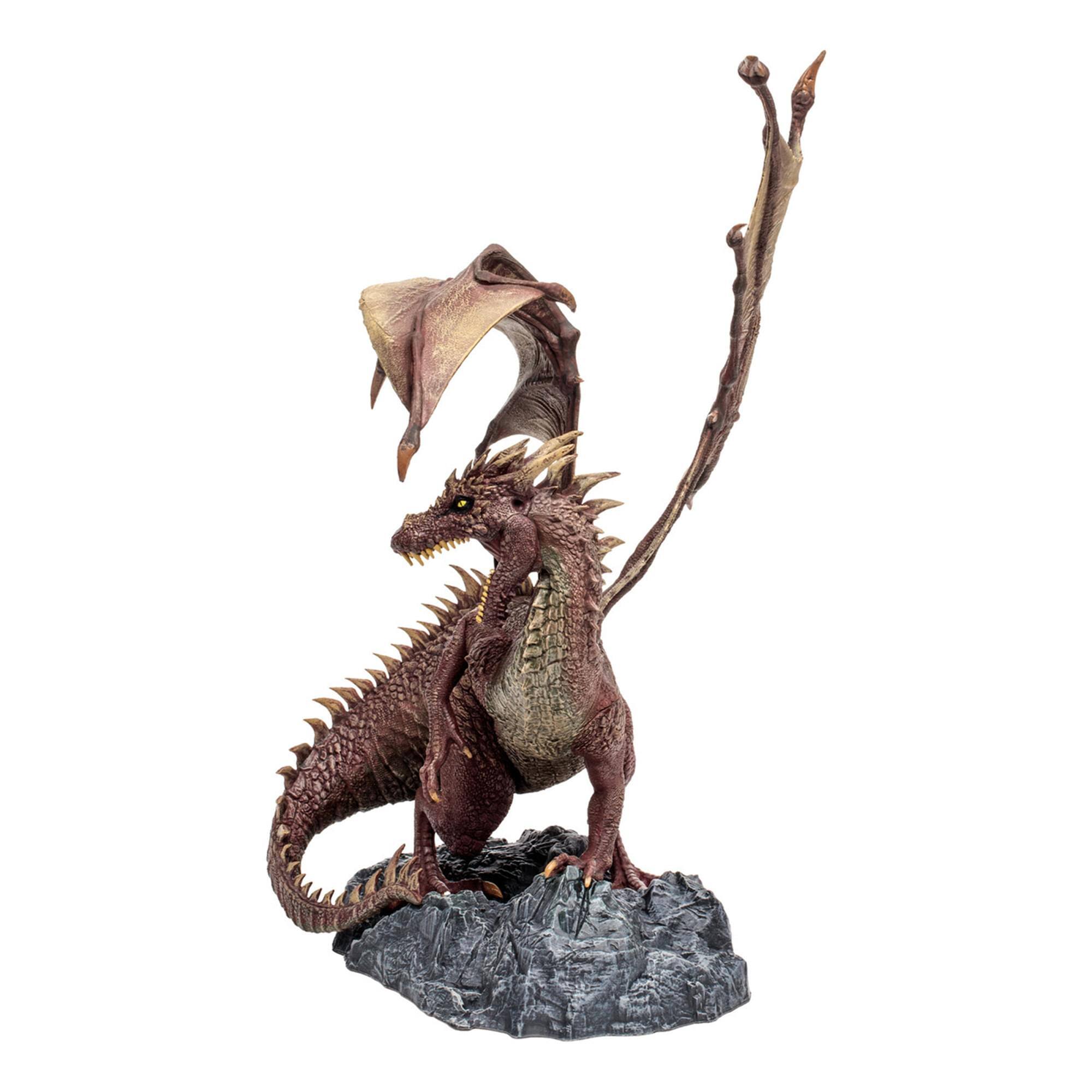 Alt View 3. McFarlane Toys - McFarlane Toys Dragons 14 Inch Mythical Eternal Clan Dragon Resin Figurine - Brown.