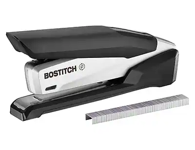 Front. Bostitch - InPower+28 Reduced-Effort Desktop Stapler, 28-Sheet Capacity, Staples Included - Black/Silver.