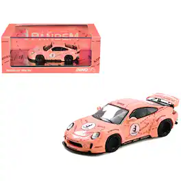 Pandem 997 "Pink Pig" Pink with Graphics 1/64 Diecast Model Car by Inno Models