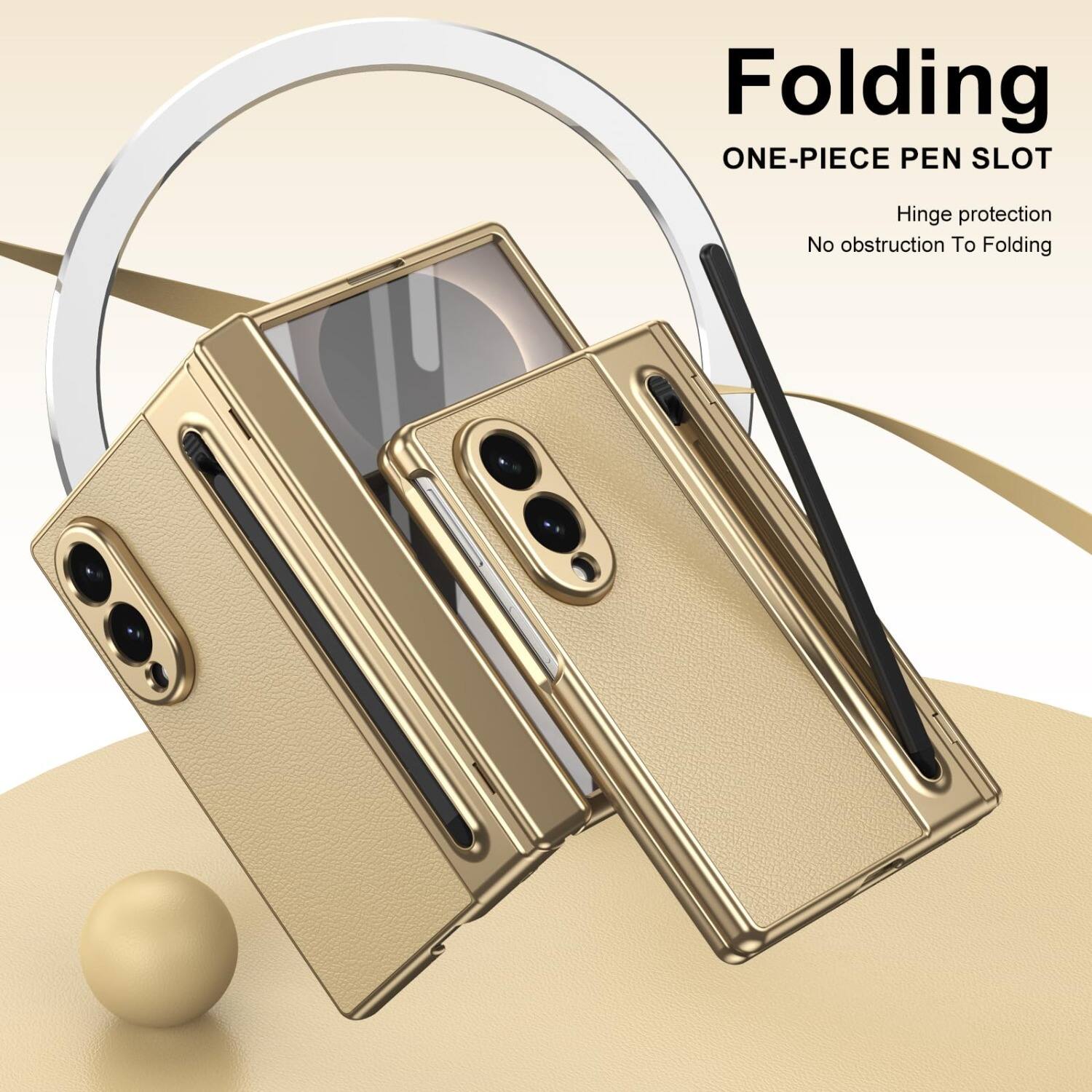 Folding  
ONE-PIECE PEN SLOT  
Hinge protection  
No obstruction to folding