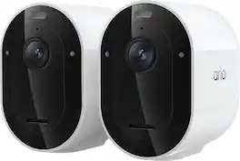 Arlo - Pro Outdoor Security Camera 2K HDR (6th Gen, 2025 Release) - Wireless, Rechargeable Battery, 2-Cam - White