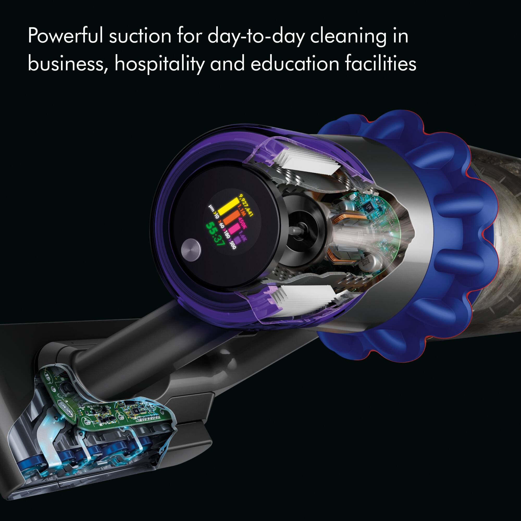 Powerful suction for day-to-day cleaning in business, hospitality and education facilities