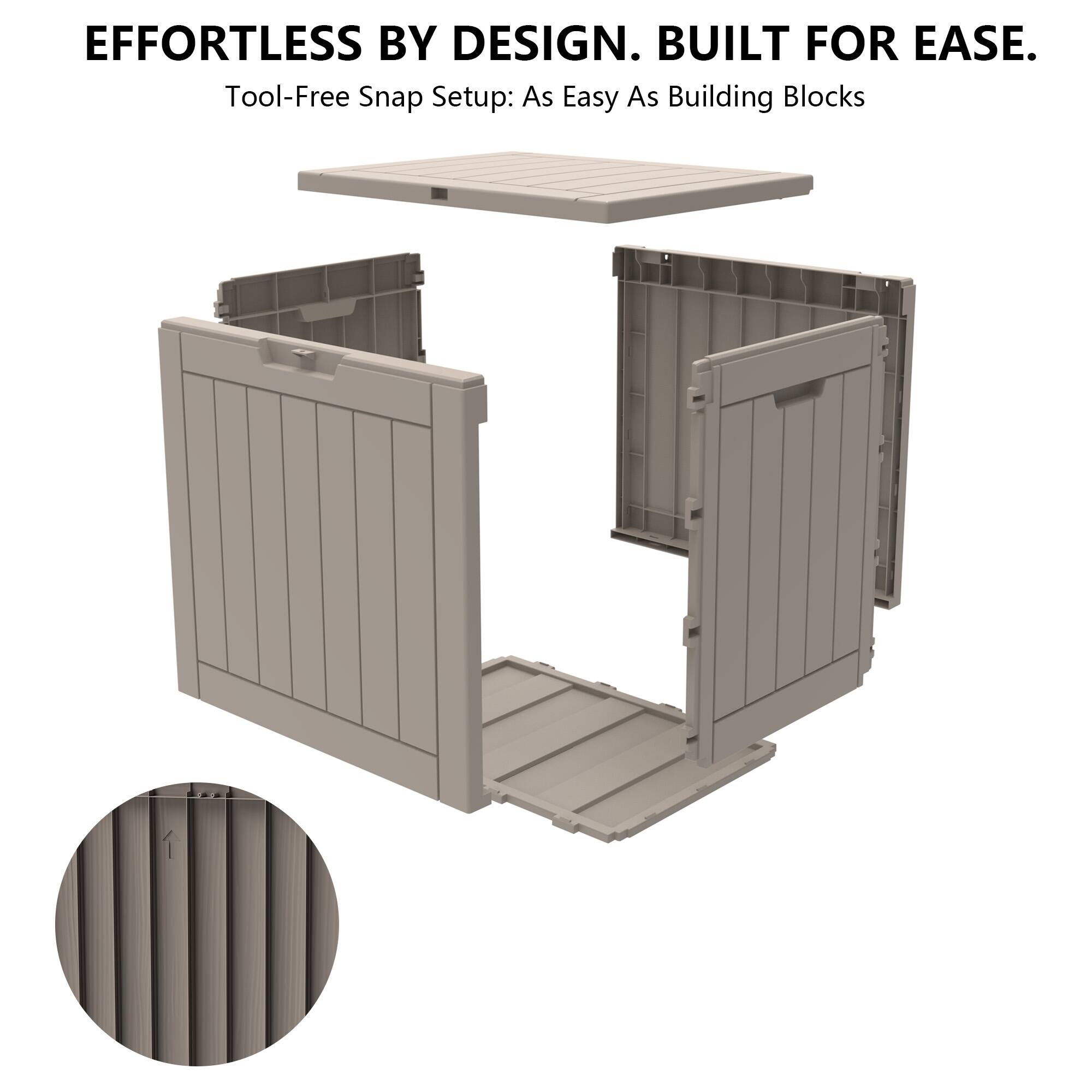 EFFORTLESS BY DESIGN. BUILT FOR EASE.  
Tool-Free Snap Setup: As Easy As Building Blocks