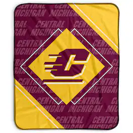 Pegasus - Central Michigan Chippewas 50" x 60" Diamond Logo Fleece Blanket - Multicolor