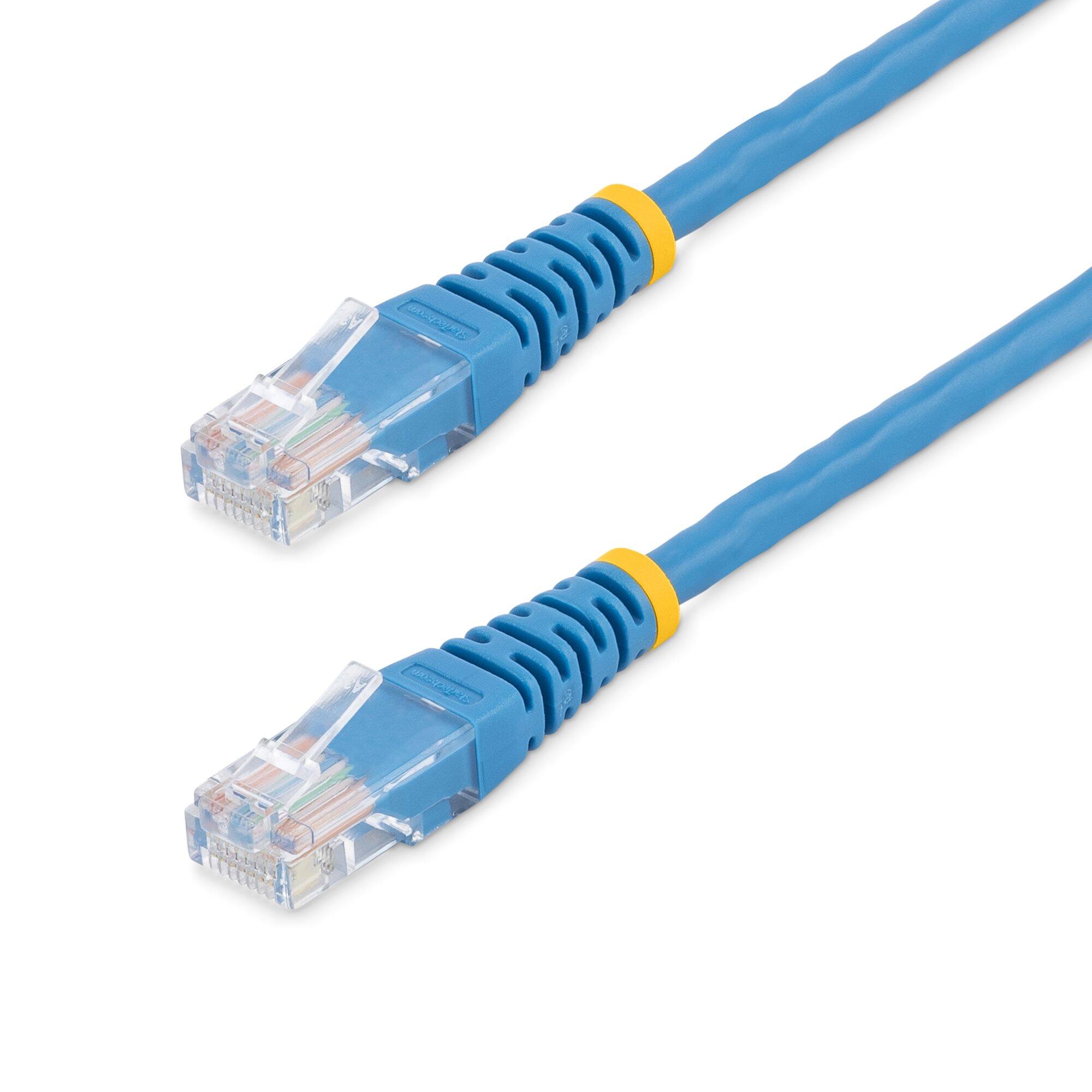 StarTech.com Cat5e Patch Cable with Molded RJ45 Connectors 1 ft. Blue ...