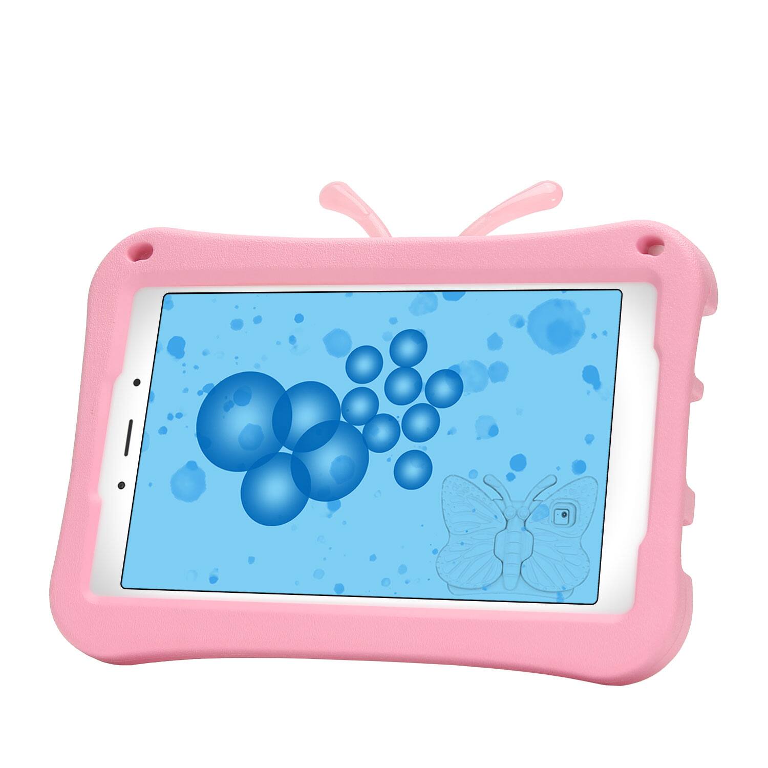 Alt View 2. Dteck - Kids Butterfly Case for Samsung Galaxy Tab A9 8.7" 2023 & Tab A7 Lite 8.7" 2021,3D Cartoon EVA Shockproof Stand Cover - Pink.