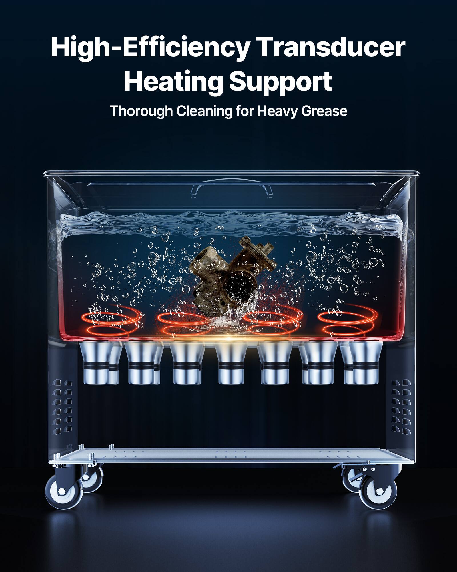 High-Efficiency Transducer Heating Support  
Thorough Cleaning for Heavy Grease