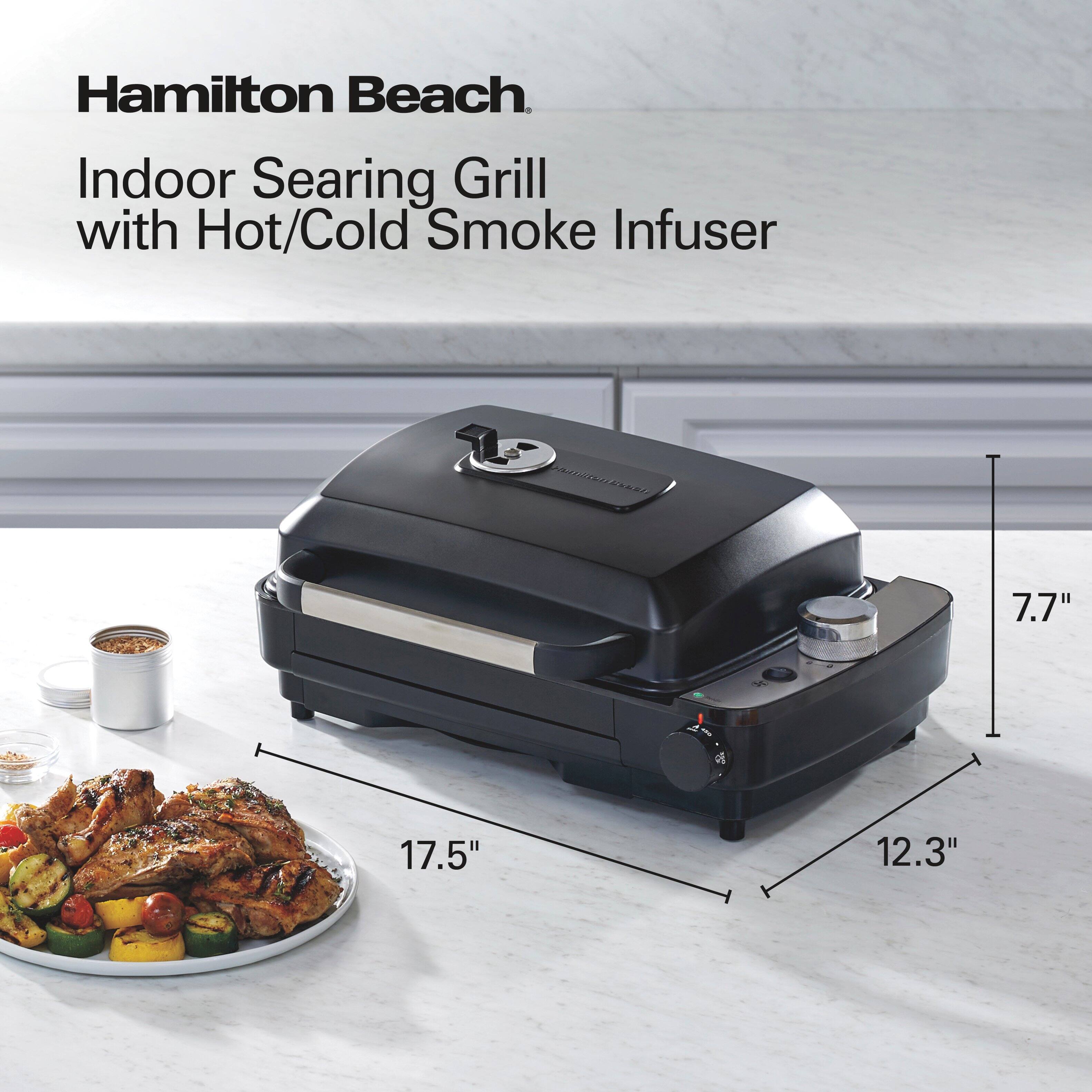 Hamilton Beach Indoor Searing Grill with Hot/Cold Smoke Infuser - Best Buy