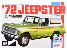 MPC - Skill 2 Model Kit 1972 Jeep Jeepster Commando 1/25 Scale Model by AMT - Multicolor