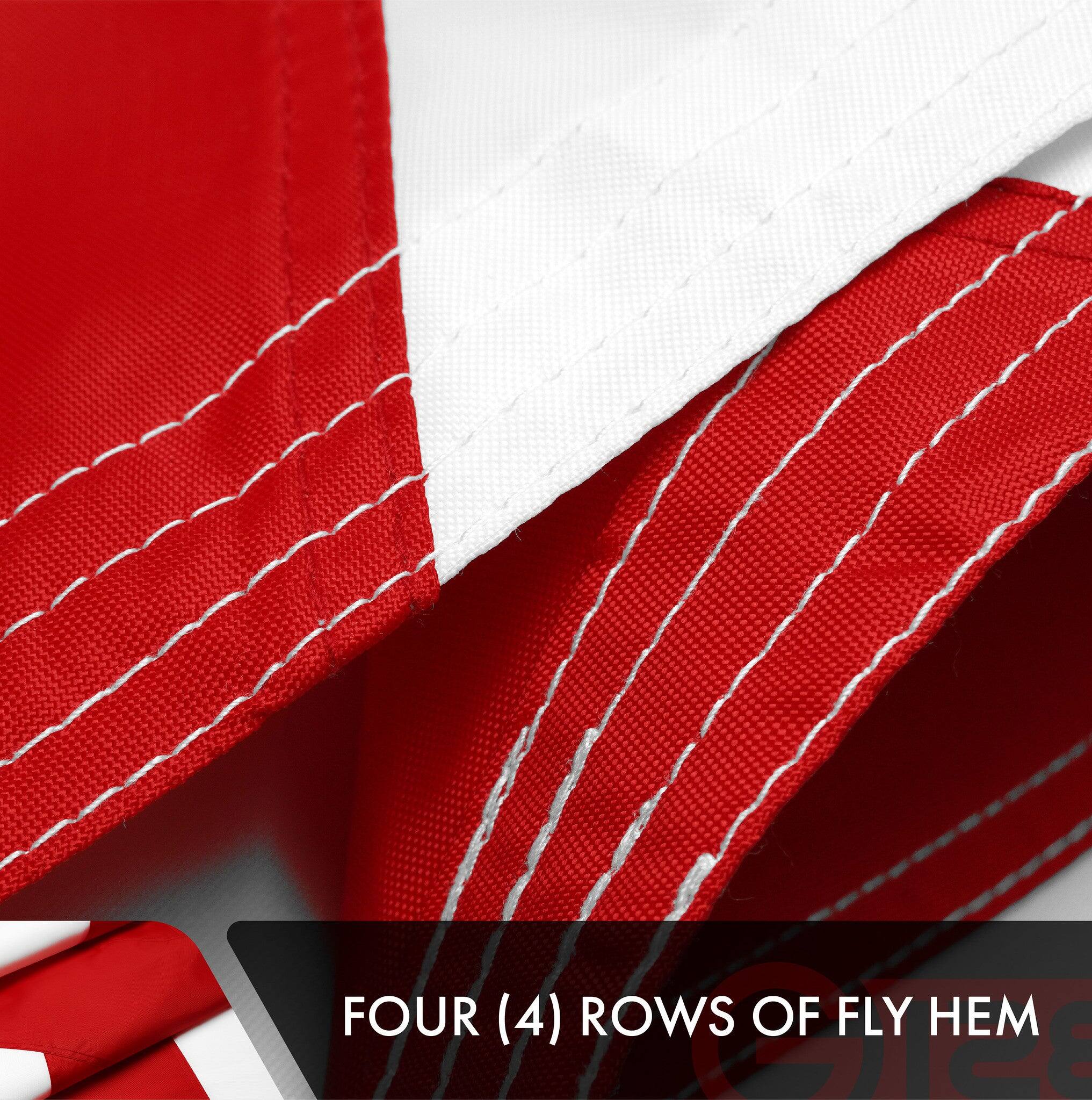 FOUR (4) ROWS OF FLY HEM