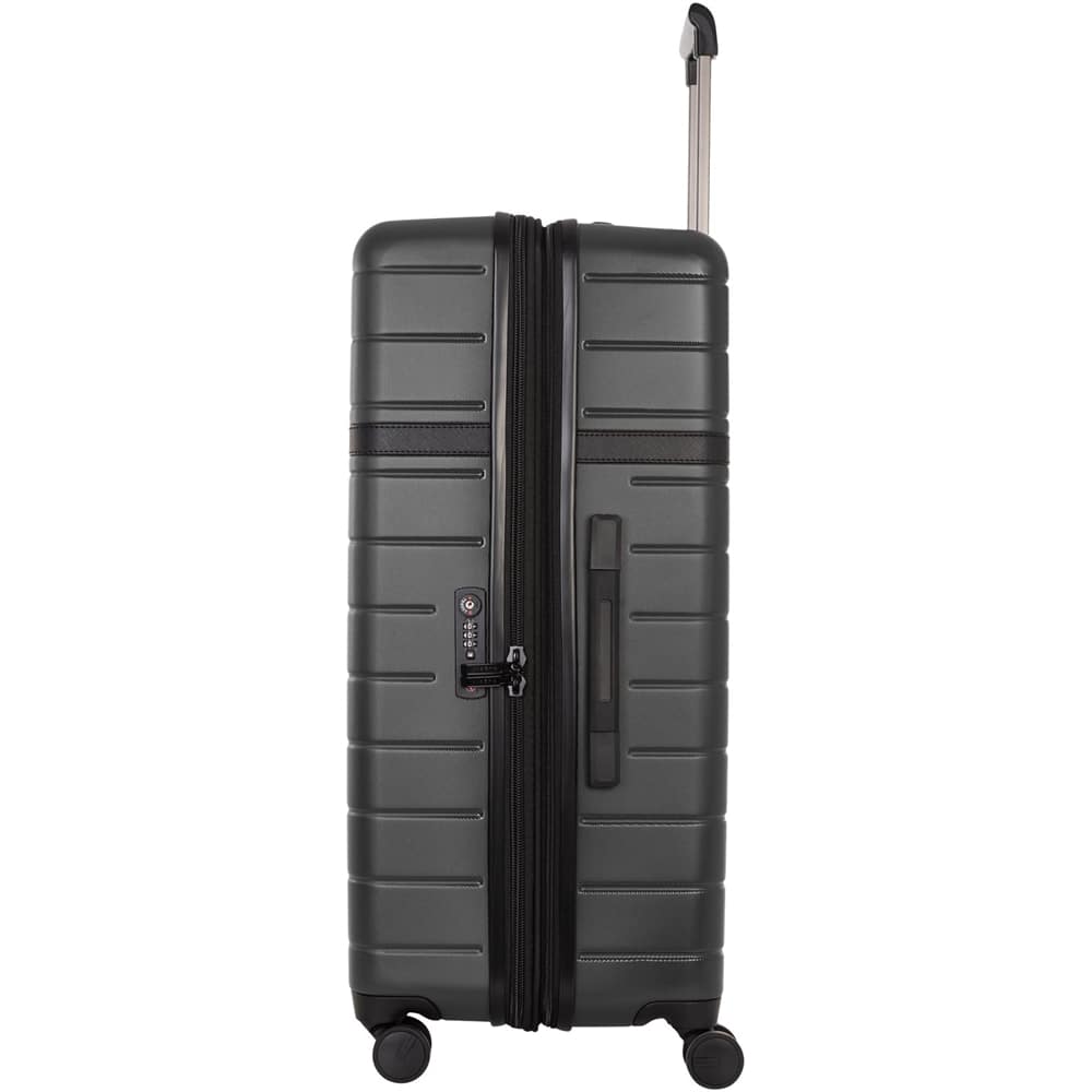 Angle View: Bugatti - Hamburg 29" Expandable Spinner Suitcase - Charcoal