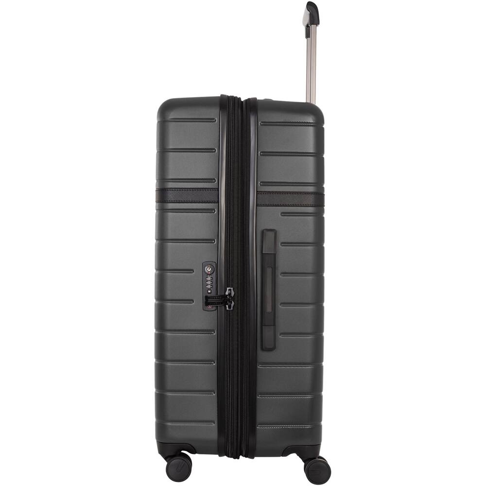 Angle. Bugatti - Hamburg 29" Expandable Spinner Suitcase - Charcoal.