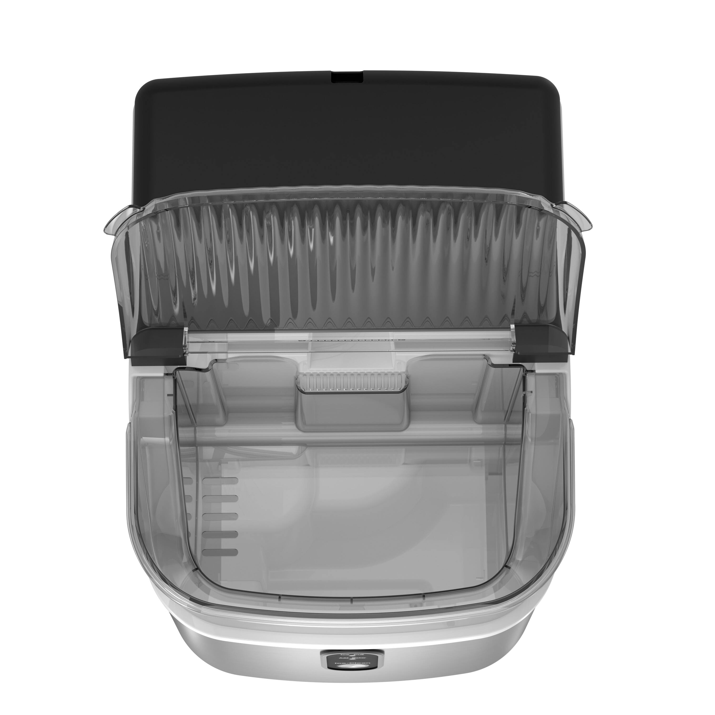 Alt View 2. LHRIVER - Nugget Ice Maker Countertop, Portable Ice Maker Machine with Self-Cleaning Function, 33lbs/Day, Chewable Pellet Ice - Grey.