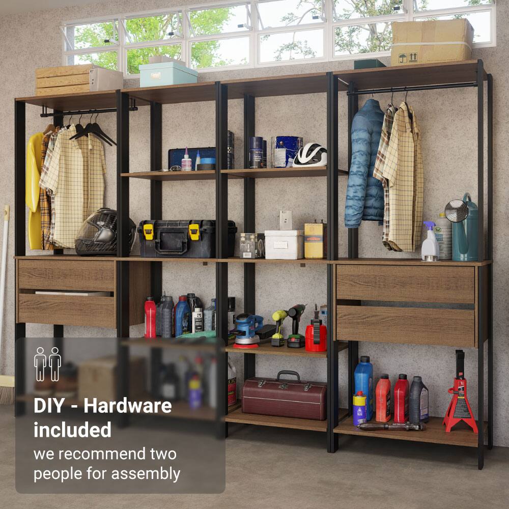 DIY - Hardware included  
we recommend two people for assembly
