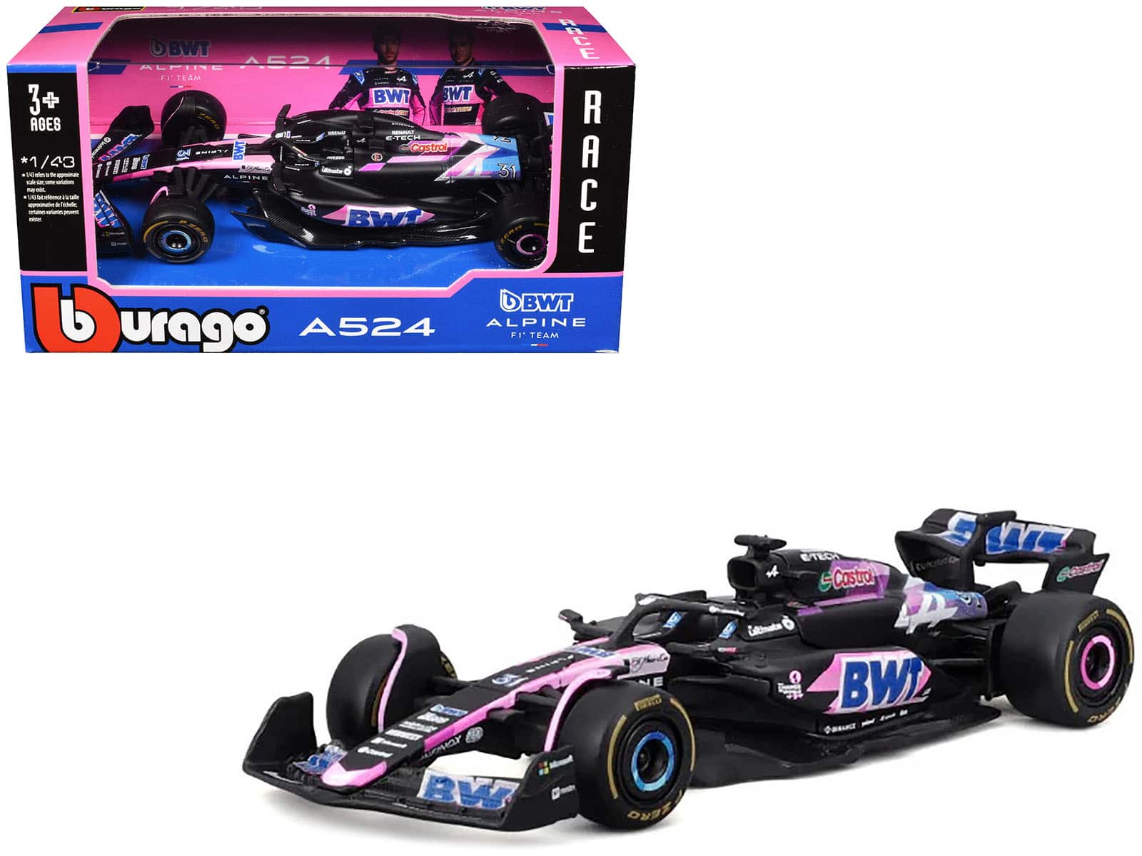 "Alpine A524 #31 Esteban Ocon ""BWT"" ""Formula One F1 World Championship"" (2024) 1/43 Diecast Model Car by Bburago" price history on PriceWatchPro