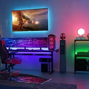 Alt View 5. PRIMEPLUS - 100ft RGB LED Strip Lights – 2835 SMD, APP & 24-Key IR Remote, 24V, 2700K-7000K Tunable White, Timer & Group Control.