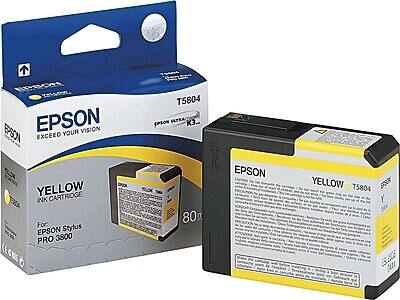 EPSON  
EXCEED YOUR VISION  

EPSON YELLOW T5804  
INK CARTRIDGE  

For EPSON Stylus PRO 3800  

EPSON EXTRA K3  
80g  

T5804