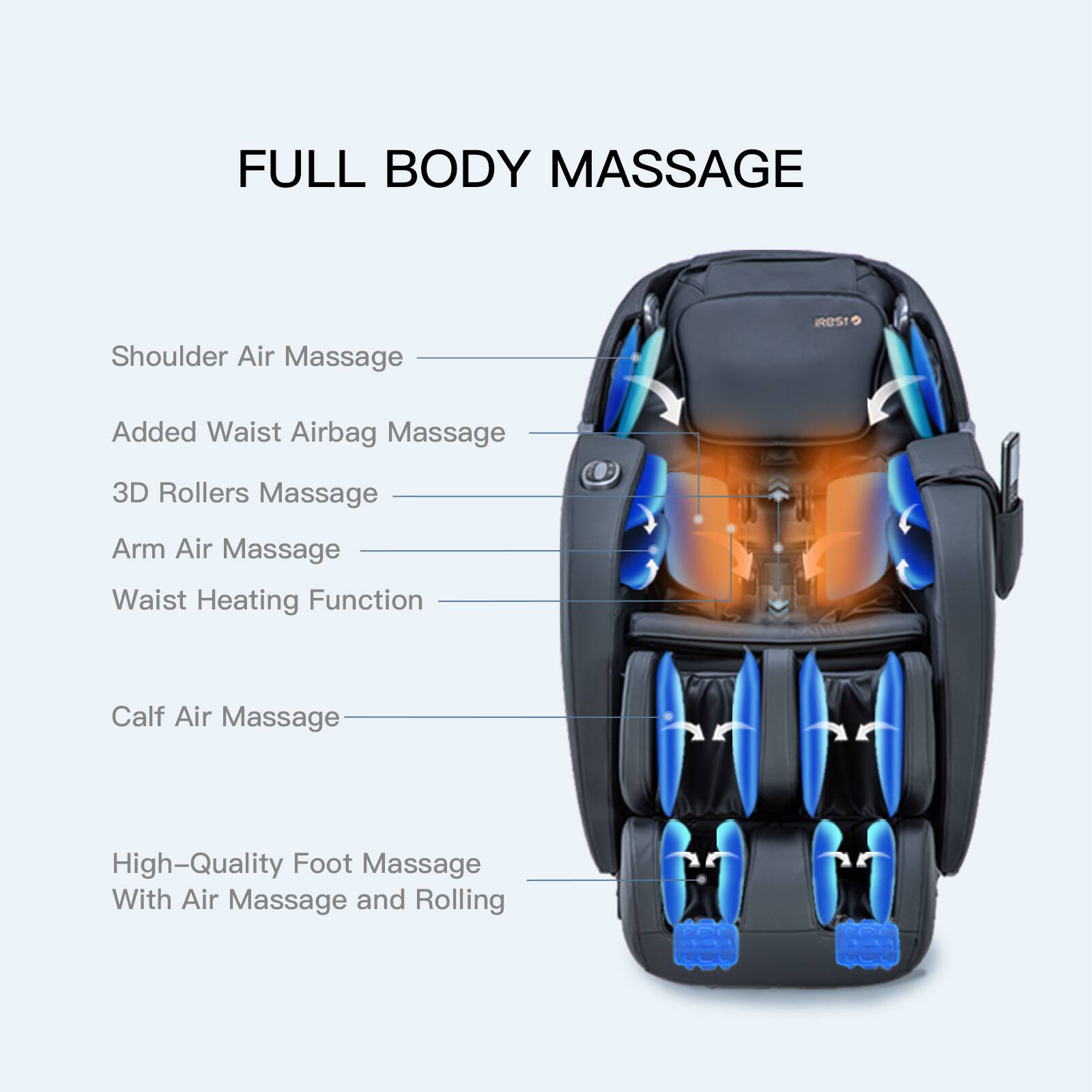 MassaMax A303 Full Body Zero Gravity Massage Chair, Auto Body Scan