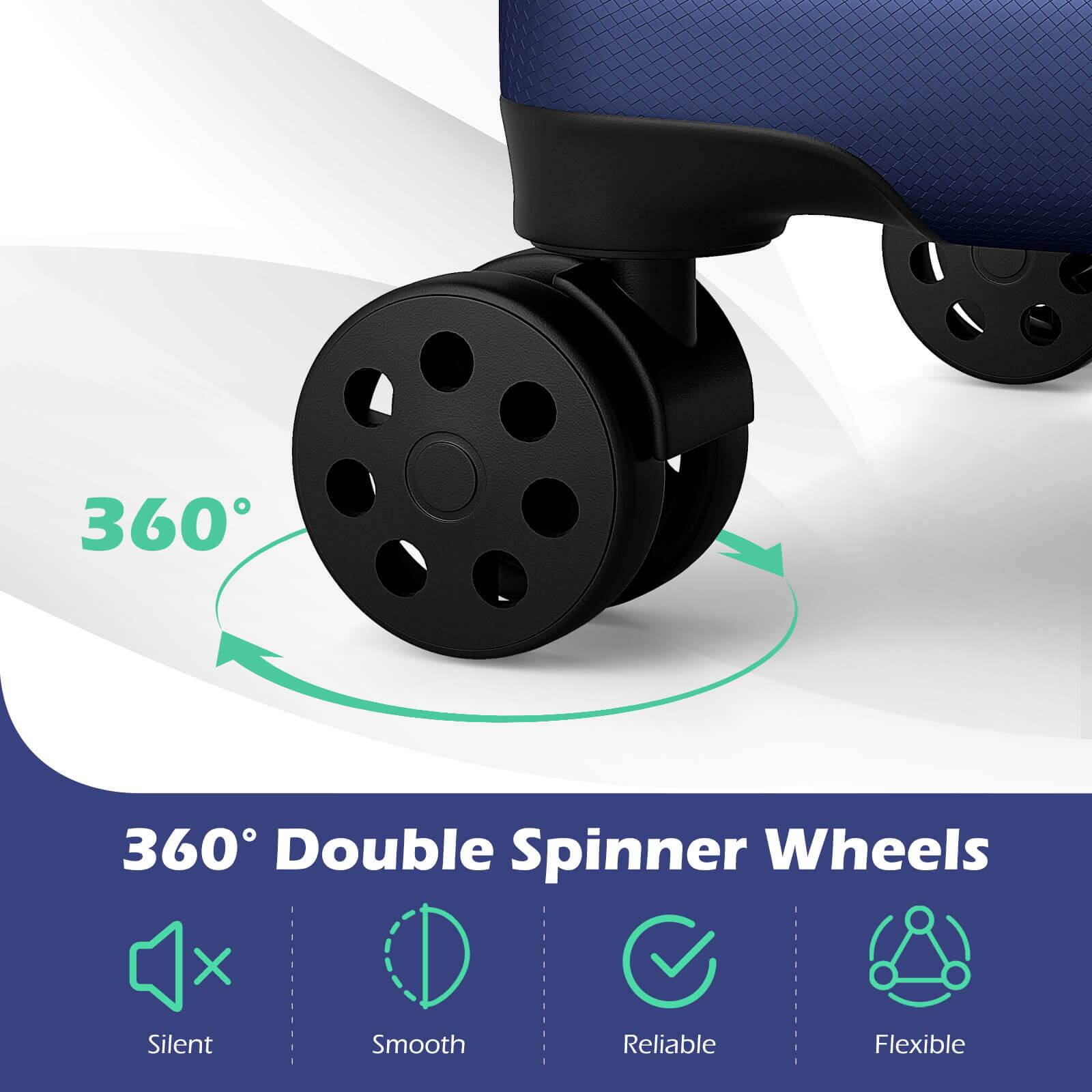 360° Double Spinner Wheels  
Silent, Smooth, Reliable, Flexible