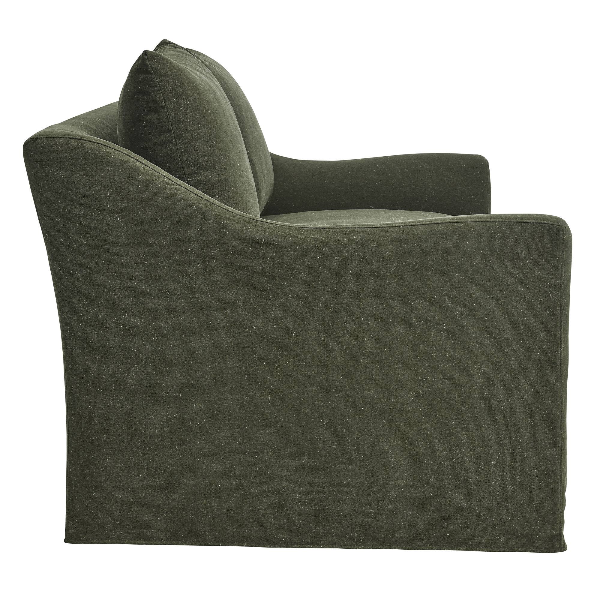 Back. Modway - Somerset 70" Linen Blend Slipcovered Loveseat by Modway - Sage.