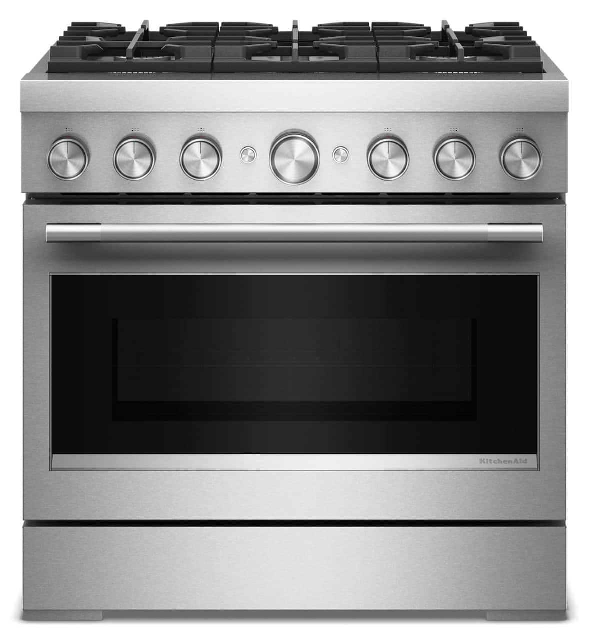 KitchenAid - Commercial-Style 5.1 Cu. Ft. Freestanding Dual Fuel Range with No Preheat Air Fry Mode - Stainless Steel