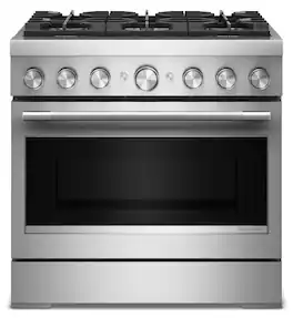 KitchenAid - Commercial-Style 5.1 Cu. Ft. Freestanding Dual Fuel Range with No Preheat Air Fry Mode - Stainless Steel