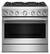 Front. KitchenAid - 36 in. Wide 6 burner Commercial-Style 5.1 cu. ft. Freestanding Dual Fuel Range with No Preheat Air Fry Mode - Stainless Steel.