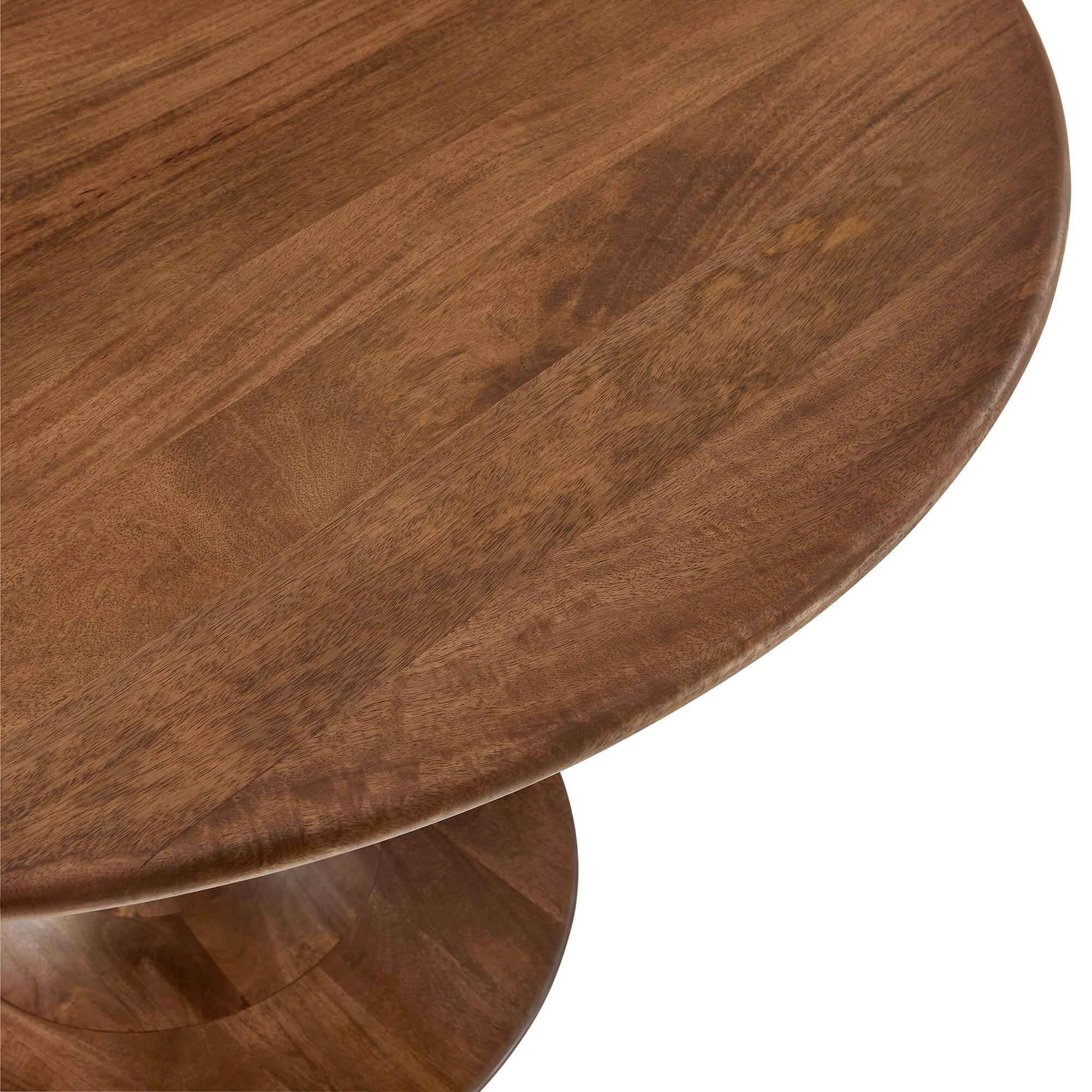 Alt View 4. Modway - Lippa 48" Round Solid Wood Dining Table by Modway - Walnut.