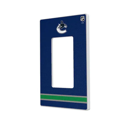 Front. Keyscaper - Vancouver Canucks Single Rocker Lightswitch Plate - Multicolor.