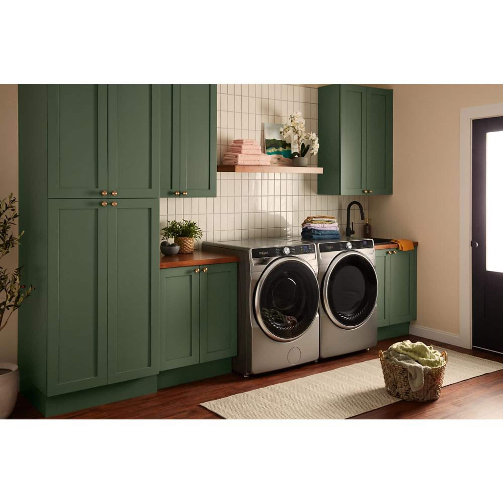 Alt View 20. Whirlpool - 5.0 Cu. Ft. High Efficiency Smart Front Load Washer with FreshFlow Vent System - Silver.