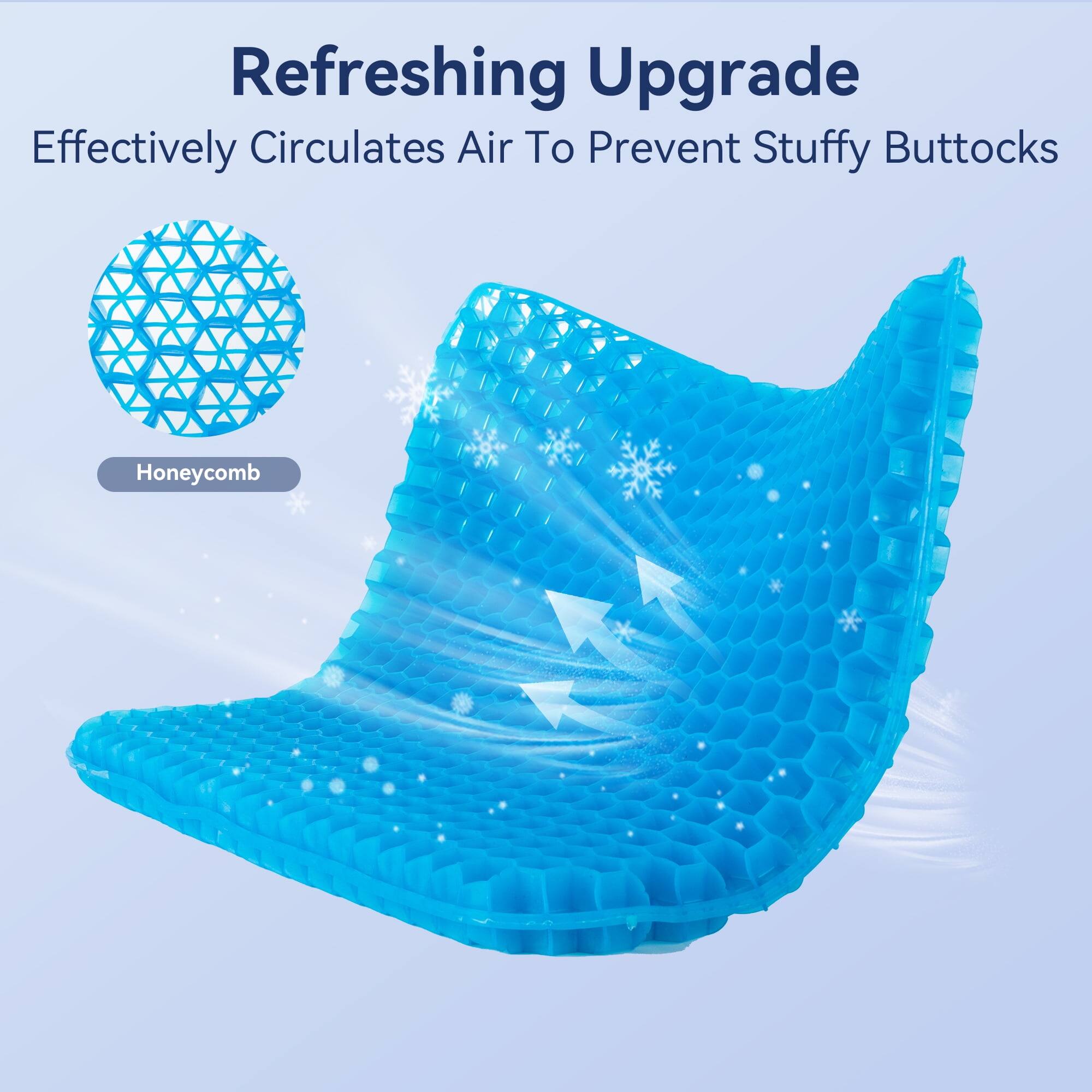 Refreshing Upgrade  
Effectively Circulates Air To Prevent Stuffy Buttocks  
Honeycomb