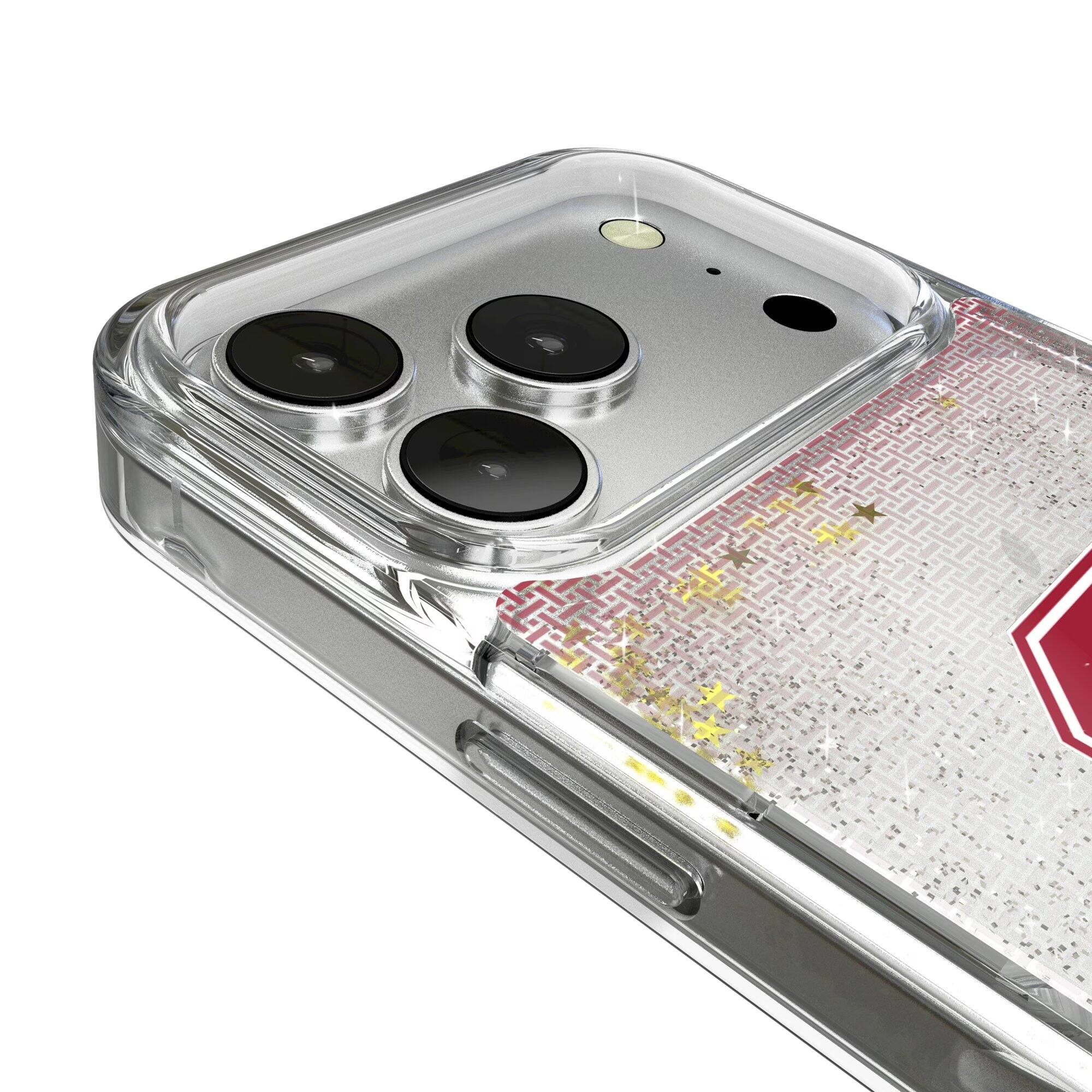 Alt View 2. Keyscaper - Stanford Cardinal Linen Logo iPhone Glitter Case - 15 - Multicolor.
