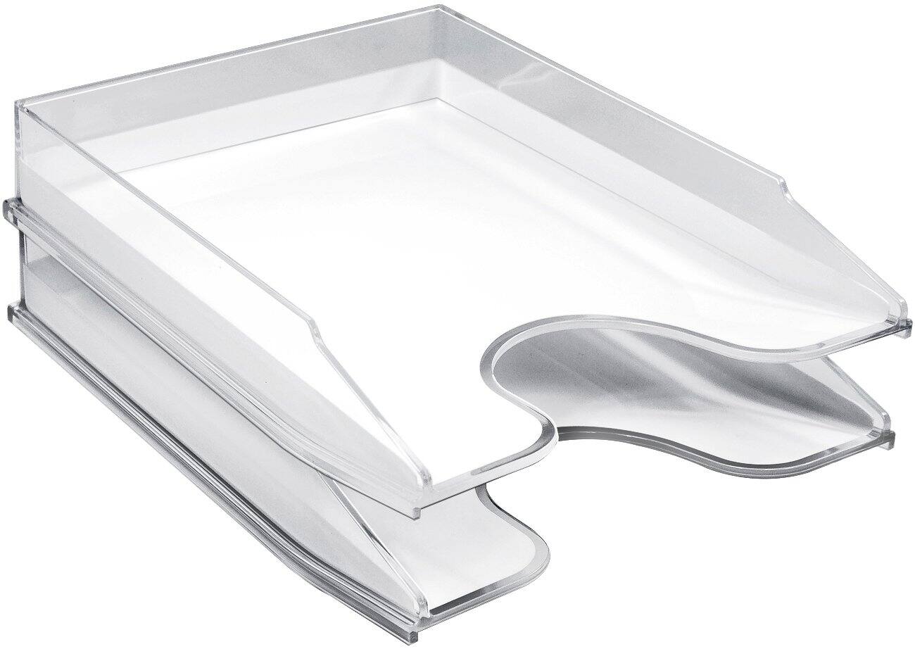 Front. Sorbus - Sorbus Letter Tray Organizer, Stackable Acrylic Paper Tray, Clear Desk Table File Holder, 2 Level - Clear.