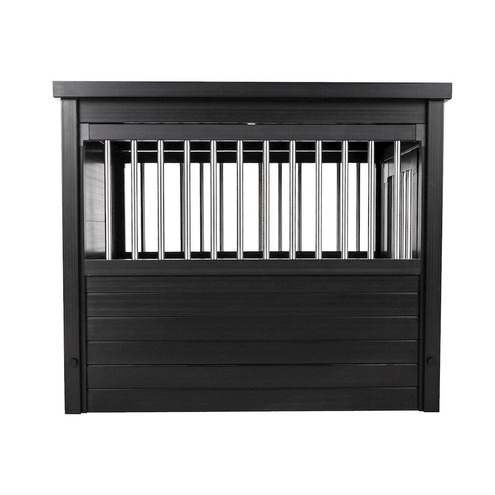 Back. New Age Pet - ECOFLEX Dog Crate End Table - Espresso Medium.