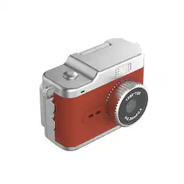 Umeiluce - D5 Mini Flip Digital Camera 180° Flip Selfie Screen and Neck Chain with 32GB MicroSD Card - Red