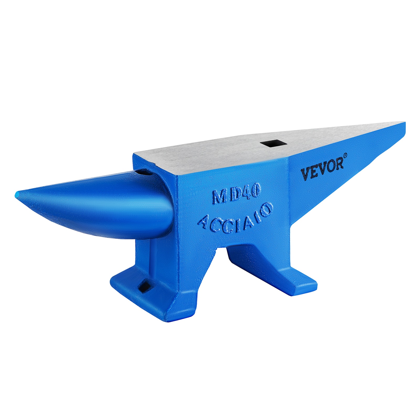 VEVOR - Single Horn Anvil 86Lbs Steel Anvil Blacksmith for Sale Forge Steel Tools and Equipment Anvil Rugged Blacksmith - Blue
