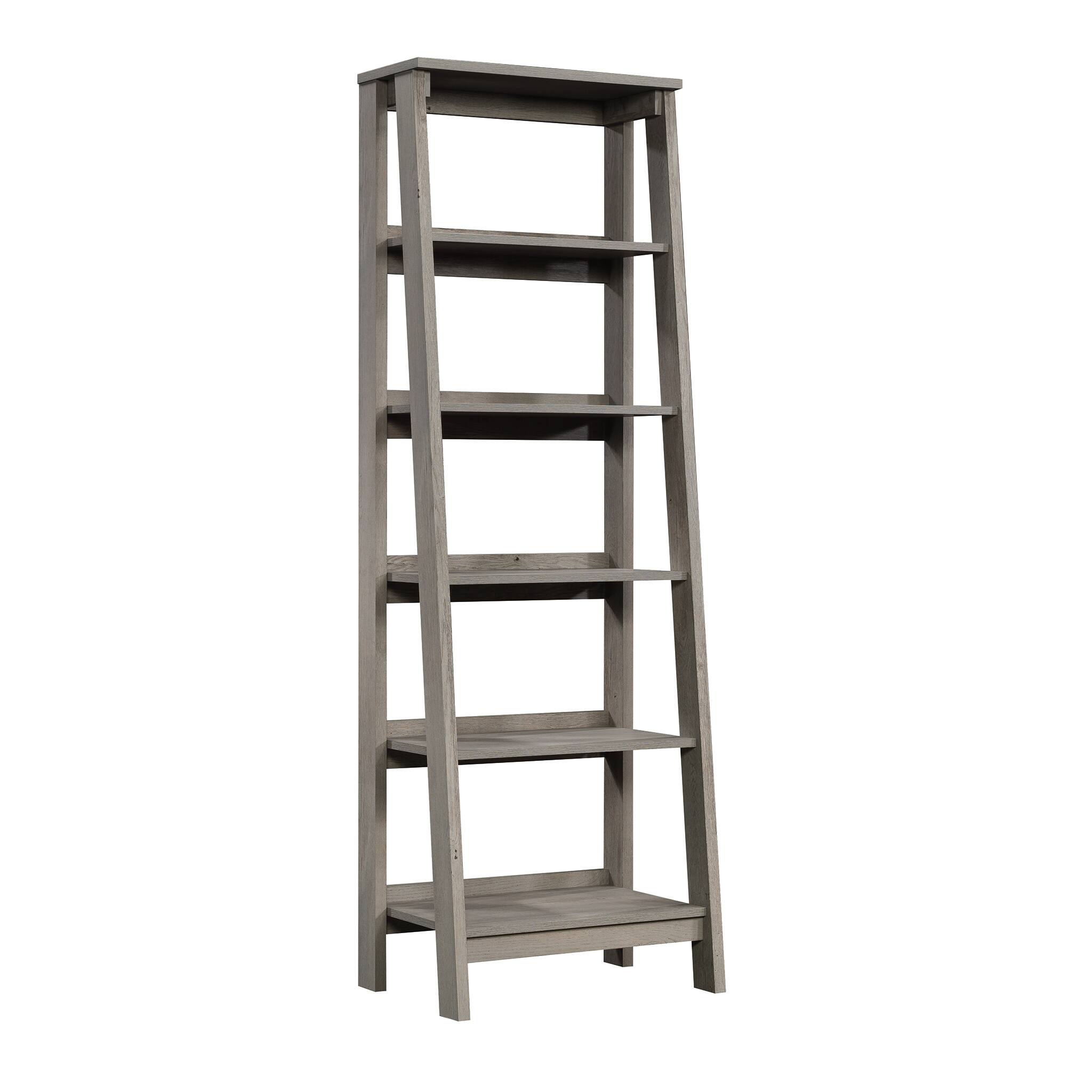 Front. Sauder - Trestle 5 shelf Bookcase - Gray.