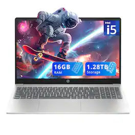 HP - 15.6" FHD IPS Laptop,Intel i5-1235U,16GB RAM,1TB SSD+288GB Docking Station,Win 11 - Silver