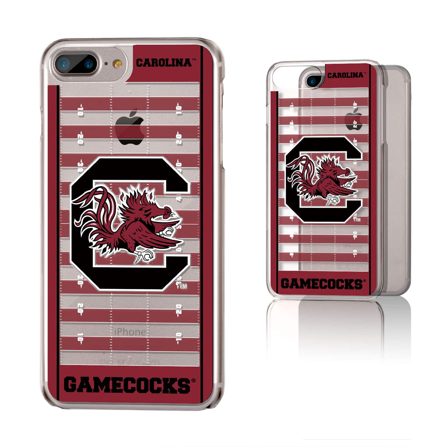 Keyscaper - NCAA - South Carolina Gamecocks iPhone Clear Football Field Design Case - 16 Plus - Multicolor