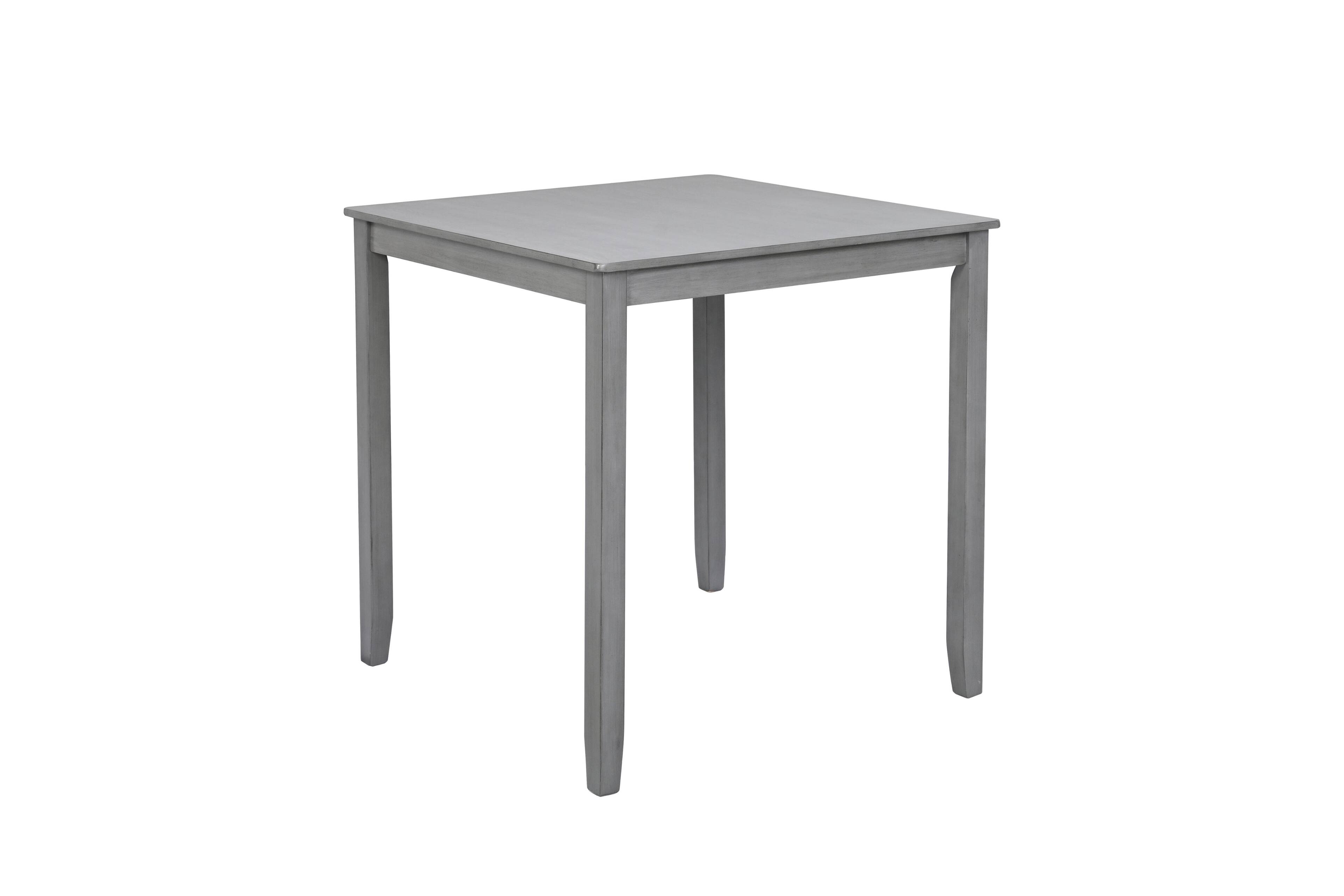 Alt View 3. TinyHomie - Wooden Square Counter Height Dining Table 4 Person Gray Only The Table - Brown.