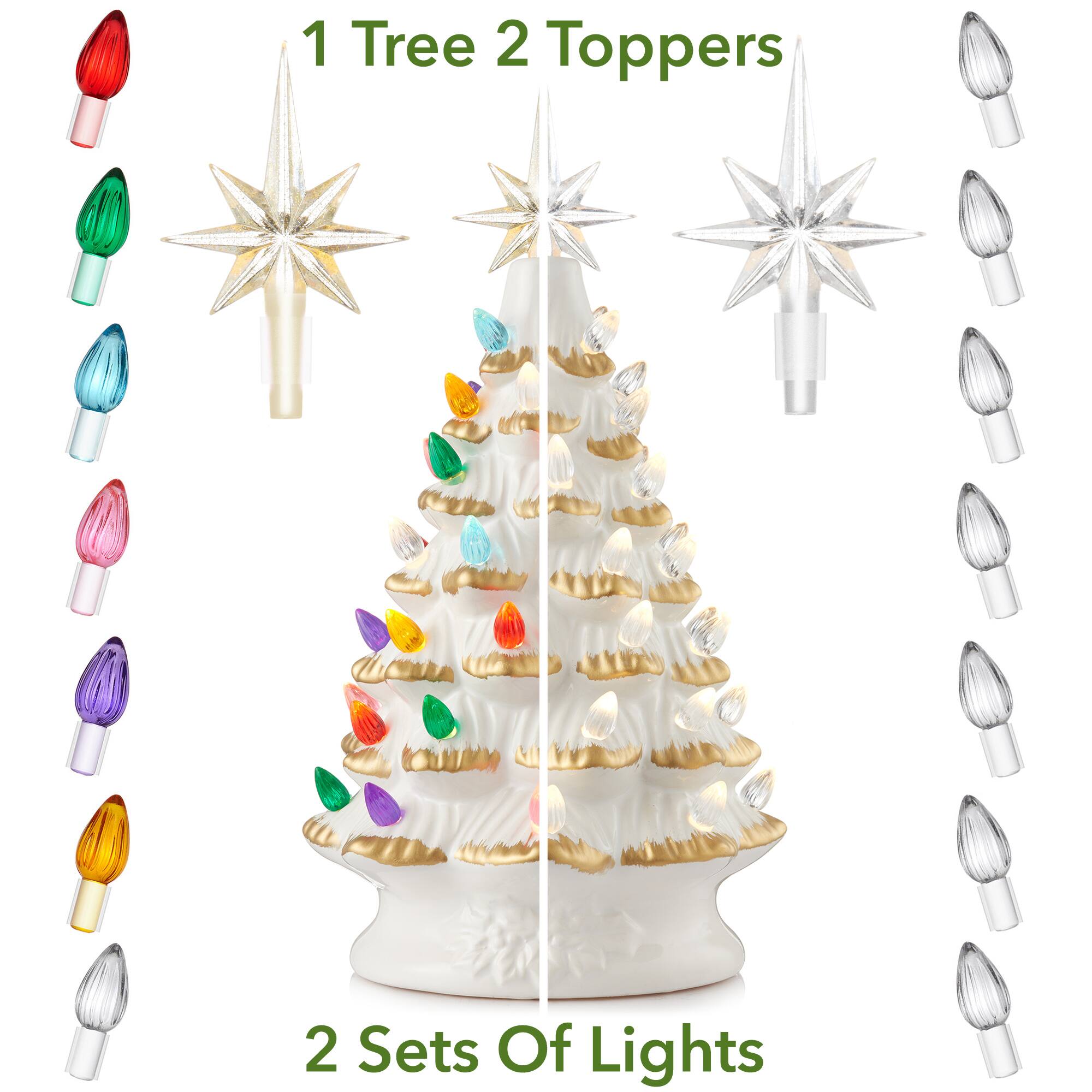 1 Tree 2 Toppers  
2 Sets Of Lights