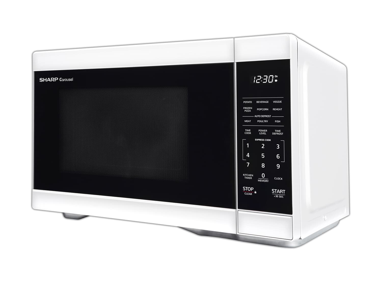 Alt View 12. Sharp - 1.1 cu ft Countertop Microwave with 1000 watts and Auto Cook Features - White.