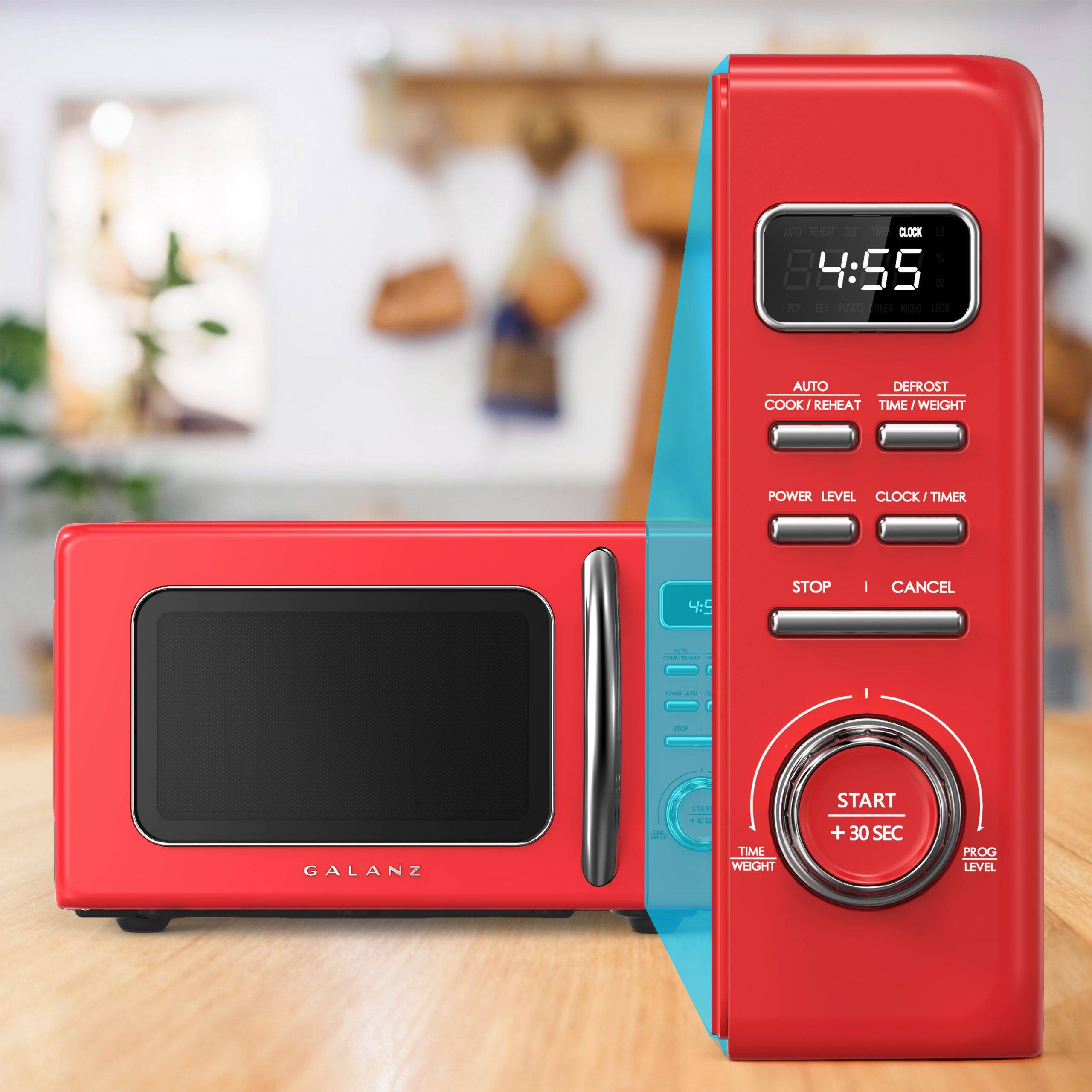 Alt View 11. Galanz - 0.9 Cu. Ft Retro MicroWave.