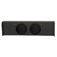 Front. QPower - QPower Dual 10" Sub Box - Ford F150 SuperCrew 09-26, F250/F350 Super Duty 17-26 - Charcoal Gray.